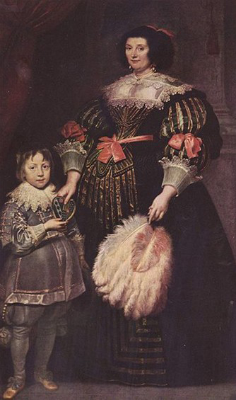 Anthony Van Dyck Portrat der Charlotte Butkens, Herrin von Anoy, mit ihrem Sohn